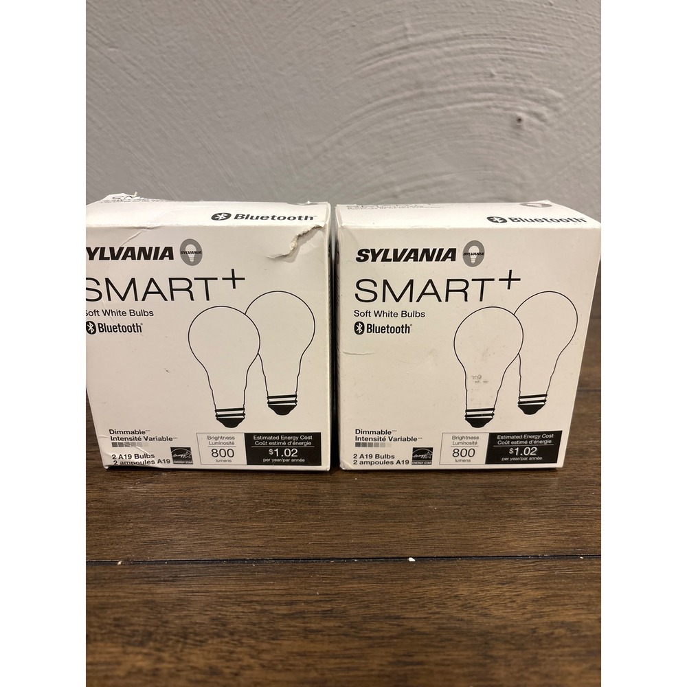 Sylvania SMART+ Bluetooth Soft White A19 LED Bulbs 800 Lumens 4 Pack 60W Equiv